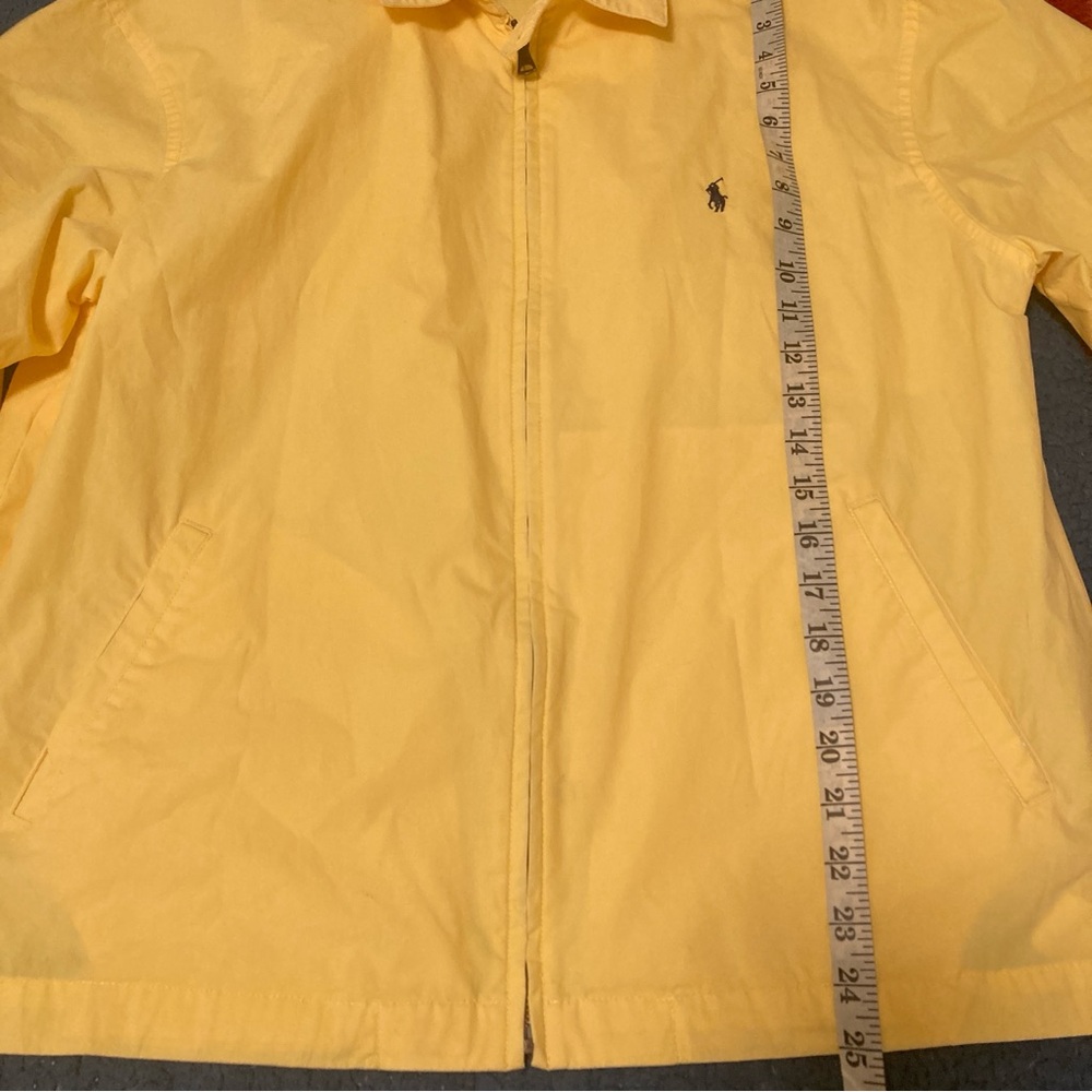 Polo Ralph Lauren Harrington Jacket  Pony Embroidered Yellow Cotton Size L - Picture 9 of 16
